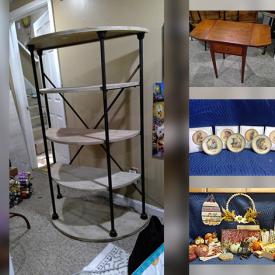 MaxSold Auction: This online auction includes furniture such as bookshelves, chairs, shelving units, foot stools, hutch and others, home decor, seasonal decor, Troy Bilt pressure washer, garden tools, wall art, shoes, bags, accessories, vinyl records, craft supplies, candleholders, lamps, china, pet items, camp supplies, deep freezer, outdoor gear, basket, light fixtures and much more!