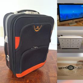 MaxSold Auction: This online auction features tufted sofas, Chokin decorative plate, wood carvings, art glass, watches, office chairs, luggage, exercise equipment, souvenir plates, spoons, ashtrays, & shot glasses, and much, much, more!!!