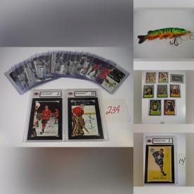 MaxSold Auction: This online auction features sports trading cards, sports collectibles, fishing gear, vintage toys, vintage PEZ dispensers, vintage video games, coins, banknotes, vintage metal toys, Star Wars collectibles, pop culture trading cards, comic, Pokemon cards, and much, much, more!!!