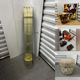 MaxSold Auction: This online auction features new tufted, square & round floor cushions, lumbar pillows, throw pillow covers, ottomans, humidifier, ring light, wine rack, novelty tea pot, daybed, power & hand tools, upholstery fabric, glass waterfall tables, new cosmetic bottles & jars, and more!