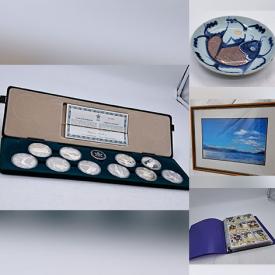 MaxSold Auction: This online auction features art glass, antique typewriter, vintage Bunnykins, decanter, bisque figurines, teacup/saucer sets, horse brasses, art pottery, sports trading cards, power & hand tools, hardware, TVs, Moorcroft, coins, paper money, leaded glass lampshade, silver & costume jewellery, vintage lighters, military badges & buttons, sterling silver spoons, fabric, office supplies, area rugs, vinyl records, antique Sad iron, soapstone carving, stained glass panel, vintage enamel dishes, and much, much, more!!!