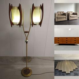 MaxSold Auction: This online auction features MCM tension pole lamp, guitar, teak furniture, vintage fencing foil, MCM task chair, metal shelving, leather club chairs, Herman Miller chair, fabric, antique harmonica, grow lights, comics, and more!