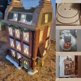MaxSold Auction: This online auction features Dept 56 & Lemax buildings, street lamps, figurines & accessories,  small kitchen appliances, pearls, and more!