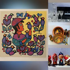 MaxSold Auction: This online auction features desk, children’s books, toys, kids maker kits, games, puzzles, craft supplies, DVDs, dress-up supplies, Ty collectibles, Disney collectibles, new baby clothes, girl’s clothing, art glass, decorative masks, NIB solar lamps, printer, NIB ceiling fan, costume jewellery, office supplies, Robert Hall pewter, pet products, Novel Morrisseau prints, runners, bike, power tools, plant pots, party supplies, NIB crystal decanter set,  DVDs, amber glass shades, doll house, TV, and much, much, more!!!