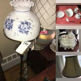 MaxSold Auction: This online auction features fashion jewerly, dash cam, women’s clothing, small kitchen appliances, cookie jars, new fishing poles, Transferware, milk glass, silver jewelry, tin soldiers, hanging lamps, Roseville pottery, and much, much, more!!!