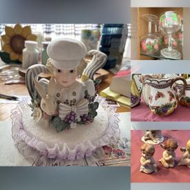 MaxSold Auction: This online auction features roll top desk, novelty teapots, music boxes,  collector plates, Home Interior statues, bedroom furniture, and more!