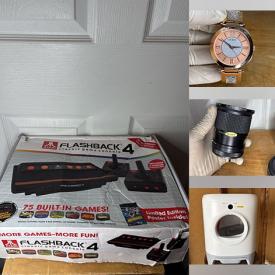 MaxSold Auction: This online auction features terrarium, pet products, golf clubs, fitness gear, video game console, vintage lighters, NIB shoes, watches, camera lens, bike, speakers, costume jewelry, and more!