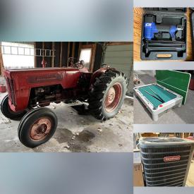 MaxSold Auction: This online auction features diamond engagement/wedding bands, wheelchair, home health aids, Tom Hannah folk art wood carvings, bike, farm tractor, antique plow, vintage farm implements, horse tack, International tractor, gold & costume jewelry, watches, coins, horse saddle & tack, power & hand tools, lawn mower, air compressor, electric piano, manure spreader, dishwasher, home AC unit, pearl necklace, sports trading cards, upright piano, Limoges plates, and much, much, more!!!\n