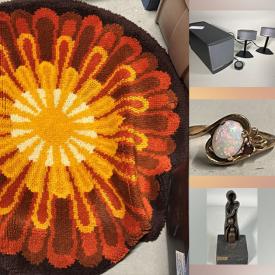 MaxSold Auction: This online auction features soapstone carving, fine jewelry, vinyl records, art glass, perfume bottle, Kathleen Clegg watercolours, stereo speakers, coins, bronze sculpture, collectible thimbles, ukulele, telescope, lily-pad lights, teacup/saucer sets, area rug, sewing machine, Hoselton sculptures, vintage hat pins, crystal chandelier, stereo components, wine refrigerator, wooden wall masks, and more!