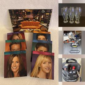 MaxSold Auction: This online auction features floor & table lamps, fan, art prints, Christmas ornaments, fitness gear, small kitchen appliances, beer glasses, jewelry, loose gemstones, power tools, bar stools, DVDs, beauty appliances, compressor, and more!