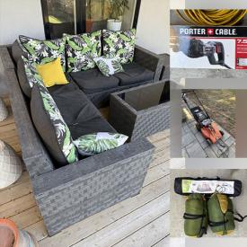 MaxSold Auction: This online auction features sectional sofa, area rug, patio furniture, power & hand tools, yard tools, lawnmower, ladder, camping gear, adjustable desk, fitness gear, gaming gear, and more!