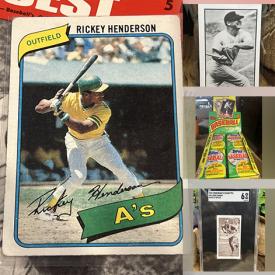 MaxSold Auction: This online auction features sports trading cards such as sealed wax packs, box series, rack packs, rookies, singles, jersey, and non-sports trading cards such as vintage TV shows, Star Trek, politics, music icons, and NIB sports figures, and much, much, more!!!n