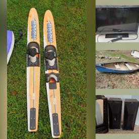 MaxSold Auction: This online auction features canoes, sports equipment, power & hand tools, mantle clock, thimble collection, vintage tools, snowblowers, RC vehicle, toys, men’s & women’s clothing, fishing gear, watches, costume jewelry, souvenir spoons, sports trading cards, video games, drums, vinyl records, small kitchen appliances, puzzles, games, heater, Barbie Dolls, art rubber stamps, vintage books, TVs, beauty appliances, and much, much, more!!!