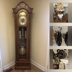 MaxSold Auction: This online auction features area rug, grandfather clock, TVs, lift chair, cameras, hurricane lamp, golf clubs & accessories, camping gear, mini fridge, power & hand tools, exercise equipment, vintage stained glass lamp, stackable outdoor chairs, chainsaw, Robert Bateman prints, yard tools, air compressor, BBQ grill, and much more!