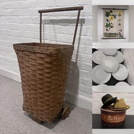 MaxSold Auction: This online auction features antique kimono, small kitchen appliances, Legos, building toys, power & hand tools, vintage books, antique mirror, blue willow dishes, vintage maps, antique botany prints, and much, much, more!!!