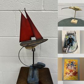 MaxSold Auction: This online auction features vintage novelty teapot, wood carvings, metal sculpture, vintage jewelry, exercise equipment, vintage African wall masks, art glass, vintage books, graphic novels, pop culture action figures, vinyl records, DVDs, and much, much, more!!!