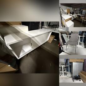 MaxSold Auction: This online auction features the entire storage locker of office contents such as office desk, boardroom table, futon, TVs, office chairs, shelving unit, office supplies, and much, much, more!!!