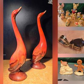 MaxSold Auction: This online auction features gold & costume jewelry, watches, NIB above ground pool, Blue Mountain pottery, art pottery, Pendelfin rabbits, art glass, Wade figurines, decorative plates, men’s & women’s clothing, toys, children’s books, DVDs, garden pots, NIB grow lights, sports collectibles, souvenir spoons, and more!