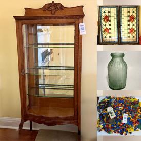 MaxSold Auction: This online auction features vintage bottles, Evald Timusk paintings, Hummel, Lustreware, Transferware, Depression glass, Bunnykins, art glass, perfume bottles, wooden duck decoys, antique stained glass windows, stamps, coins, banknotes, comics, art books, sports apparel, estate jewellery, pet products, TVs, privacy screen, antique display cabinet, craft supplies, puzzles, Star Wars collectibles, Legos, cranberry glass, teacup/saucer sets, Evesham, aquarium, plant pots, portable AC unit, small kitchen appliances, watches, exercise equipment, and much, much, more!!!
