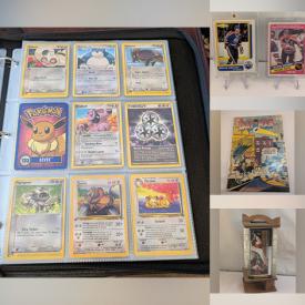 MaxSold Auction: This online auction features vintage marbles, comics, Blue Mountain Pottery, power & hand tools, Disney collectibles, Magic the Gathering cards, video games, Yu-Gi-Oh cards, sports trading cards, Pokemon cards, costume jewelry, Delft blue items, coins, vintage bottles, novelty planter, Funko Pops, DVDs, vintage diecast, sports memorabilia, soapstone carvings, vintage tools, sewing machine, bike, curved monitor, and much, much, more!!!