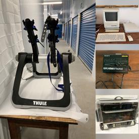 MaxSold Auction: This online auction features bike, bike rack, TVs, golf clubs, pet products, small kitchen appliances, yarn, vintage tins, games, vintage books, office supplies, silver & costume jewelry, cameras, vintage Macintosh, and more!!
