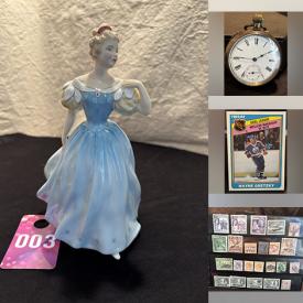 MaxSold Auction: This online auction features Coalport figurines, Royal Doulton figurines, vintage marbles, teacup/saucer sets, Moorcroft, coins, banknotes, antique pocket watch, sports trading cards, costume jewelry, stamps, and much, much, more!!!