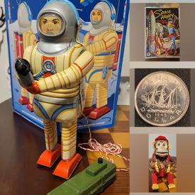 MaxSold Auction: This online auction features viintage toys, Disney collectibles, vintage lobby card, coins, vanity lights, cabinet hardware, bar light, smart watch, Pokemon cards, sports trading cards, Coca-Cola collectibles, fitness gear, outside games, and more!