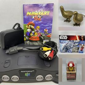 MaxSold Auction: This online auction features vintage Hot Wheels vehicles, video game consoles & games, craft supplies, comics, games, sports trading cards, solar light, mini tea set, collectible plate, Bunnykin Figurines, Avon collectible bottles, art glass, pet products, and much, much, more!!!