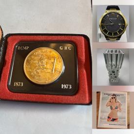 MaxSold Auction: This online auction features watches, costume jewerly, stone carvings, vintage toys, Pokémon cards, vintage magazines, vintage advertisements, mantle clock, coins, craft kits, art glass, game, and more!