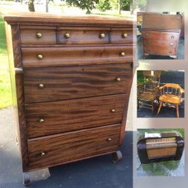 MaxSold Auction: This online auction features Bicycle, 1946 Radio, humidifier, vintage furniture, chest, antique desk, kitchen lot, costume and sterling silver jewelry, decorative items, Lladro lot, beer stein, teddy bear lots and much more!