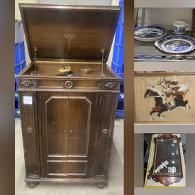 MaxSold Auction: This online auction features vintage framed prints & etchings, vintage mirror, vintage brass lamps, milk glass, decorative plates, Depression glass, decanters, camping gear, Disney collectibles, Coca-Cola collectibles, vintage toys, lighthouse collectibles, sports collectibles, office supplies, DVDs, Blu-rays, Dreamsicles, Precious Moments, Boyd’s Bears, art glass, vintage cruets, small kitchen appliances, fashion jewelry, watches, carousel horses, bikes, lawnmower, power tools, yard tools, sewing machine, skis & poles, and much, much, more!!!
