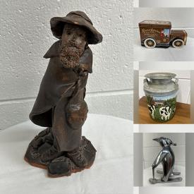 MaxSold Auction: This online auction features vintage wood duck carvings, craft supplies, vintage tin containers, vintage oil lamps, wall mask, costume jewelry, vintage metal sculptures, Skylander figures, Disney collectibles, YA books, and more!