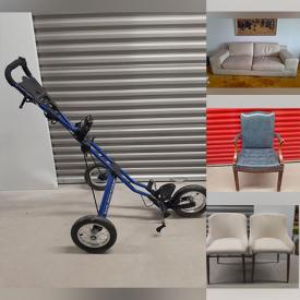 MaxSold Auction: This online auction features leather furniture, exercise equipment, patio lounger, bar stools, vintage Japanese bedroom set, Ikea Billy bookcases, decanters, nutcrackers, art glass, stone carvings, oil paintings, space heater, air purifier, day bed, and more!