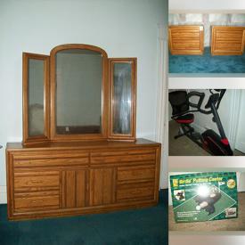MaxSold Auction: This online auction features electric fireplace, metal wall art, women’s shoes, window AC units, patio chairs, stained glass shutters, men’s & women’s clothing, outerwear, exercise equipment, desk, MCM chandelier, small kitchen appliances, pet products, antique pendant lights, garden tools, NIB outdoor camera, area rug, home health aids, and more!