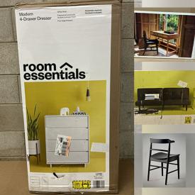 MaxSold Auction: This online auction features NIB items such as bookcases, dresser, writing desk, sofas, dining chairs, coffee table and more!!n