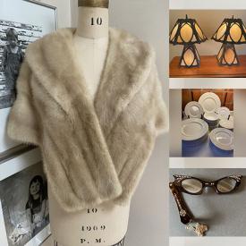 MaxSold Auction: This online auction features vintage slag glass lamps, art glass, vintage eyeglasses, vintage decanter set, vintage Pyrex, Athena dishware, embroidery floss, art pottery, Wyatt pottery, wool blankets, Bunnykins, and more!