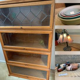 MaxSold Auction: This online auction features barrister bookcase, Holiday Barbie, leather furniture, patio furniture, yard art, power & hand tools, nautical accessories, wheelchair, wicker furniture, lily lamp, sports memorabilia, yard art, puzzles, room dividers, office chair, office supplies, hardware, David Winter cottage, sun shade, canoe paddles, toys, decanters, wooden ducks, camping gear, Disney collectibles, steins, storage tubs, and much, much, more!!!