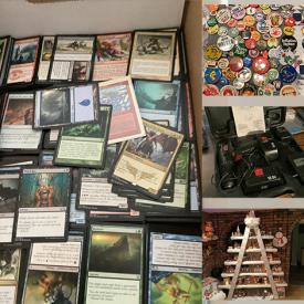 MaxSold Auction: This online auction features wedding supplies, leather chair, Magic the Gathering cards, Pokemon collectibles, Christmas snowglobes, TVs, new baby items, power & hand tools, coins, sports equipment, air compressor, plant pots, pet products, Christmas village, fitness gear, patio furniture, and more!