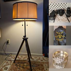 MaxSold Auction: This online auction features camera & lenses, outerwear, DVDs, decorative daggers, kids rid-on car, TVs, MCM tripod lamp, art glass, fine jewelry, watches, collector Barbie, area rugs, DJ equipment, tea sets, sports trading cards, hand tools, mirrors, sports collectibles, and more!