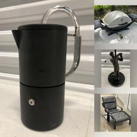 MaxSold Auction: This online auction features Flip Ultra camcorder, M&M collectibles, Indigenous art, small kitchen appliances, leather chair, costume jewelry, crystal decanter, cookie jar, novelty cake pans, fitness gear, portable grill, and more!