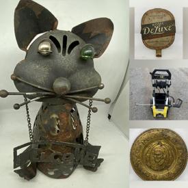 MaxSold Auction: This online auction features pressure washer, antique tin sign, decorative wall plates, vintage tools, power & hand tools, vintage brass pieces, vintage Avon bottle, Disney collectibles, HotWheels cars, action figures, costume jewelry, watches, puzzle, collectible spoons, video game consoles, games & accessories, and much more!!