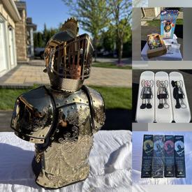 MaxSold Auction: This online auction features digital projector screen, vintage Knight bar set, KAWS skateboard decks, buffet server, stunt drone, Oakley sunglasses, and more!