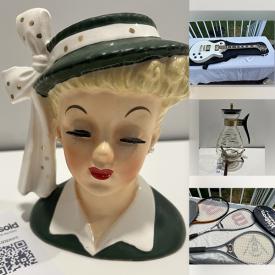 MaxSold Auction: This online auction features vintage head vase, vintage Flowerdale teapot, teacup/saucer sets, art glass, Waechtersbach teapot, small kitchen appliances, charcuterie boards, yarn, computer desk, office supplies, costume jewelry, women’s clothing & shoes, stamps, guitar, power tool, area rug, live plants, TV, and more!