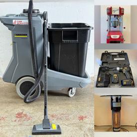 MaxSold Auction: This online auction features commercial vacuum/trashcan, bikes, pet cage, concession style popcorn machine, power tools, golf clubs, patio heater, exercise bike, NIB stroller, heater, fan, and more!