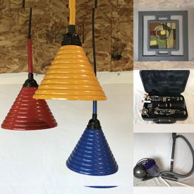 MaxSold Auction: This online auction features art pottery, art books, vintage cigar boxes, puzzle, Japanese ink block, small kitchen appliances, humidor, clarinet, MCM flying saucer light, watches, art glass, MCM pendant lights, wood carving, costume jewelry, perfume bottle, teak furniture, Asian peacock vase, antique tool, and more!