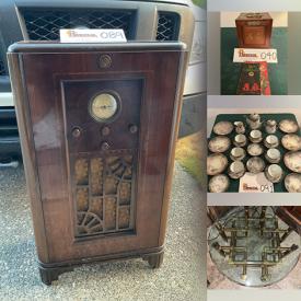 MaxSold Auction: This online auction features Carolyn D Burt art, collector plates, cookie jars, art glass, Fenton glass, office supplies, area rug, vintage Pyrex, art pottery, Waterford crystal, ginger jar, power & hand tools, oil lamp, Depression glass, decorative plates, teacup/saucer sets, garden art, Hallmark Keepsake ornaments, Dragonware, small kitchen appliances, sewing machine, Snowbabies, Lenox figurines, Longaberger pottery, camera, and more!