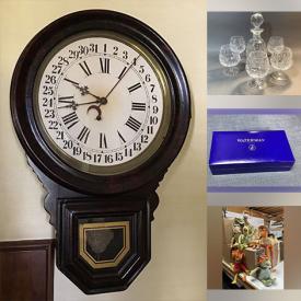 MaxSold Auction: This online auction features antique Ingraham clock, Seth Thomas clocks, William Henry Chandler oil paintings, antique pastels, antique wall clocks, antique Hunzinger rocker, electric fireplace, stained glass panel, perfume bottles, Waterford ornaments & figurines, Waterford crystal glassware, vintage books, TV, Waterman pens, fine jewelry, futon couch, computer desk, electronic keyboard, neon sign, sports equipment, musical instruments, vintage Madame Alexander dolls, Royal Doulton figurine, Legos, power & hand tools, garden tools, and much, much, more!!!