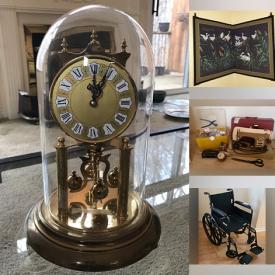 MaxSold Auction: This online auction features brass lamps, sofa bed, art supplies, desk, sewing machine, office supplies, teacup/saucer sets, small kitchen appliances, Delft china, art pottery, wicker chair, decorative plates, anniversary clock, animal figures, silver jewelry, oil lamps, area rug, wheelchair, men’s & women’s clothing, desks, Asian panel art, plant pots, yarn, vinyl records, refrigerator, chest freezer, power & hand tools, milk glass, golf clubs, puzzles, games, and much, much, more!!!