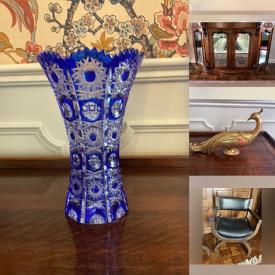 MaxSold Auction: This online auction features candelabra, teacup/saucer sets, area rugs, vintage ashtrays, bistro table & chairs, room screens, framed embroidery, glass top table, trinket boxes, and more!!