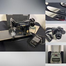 MaxSold Auction: This online auction features vintage tobacco pipes, soapstone carvings, costume jewelry, vintage sewing machine, mantle clocks, Royal Doulton figurines, art glass, art pottery, vintage Hoselton sculptures, decanters, Evesham, cameras, perfume bottles, fishing gear, vinyl records, teacup/saucer sets, golf clubs, fitness gear, and more!